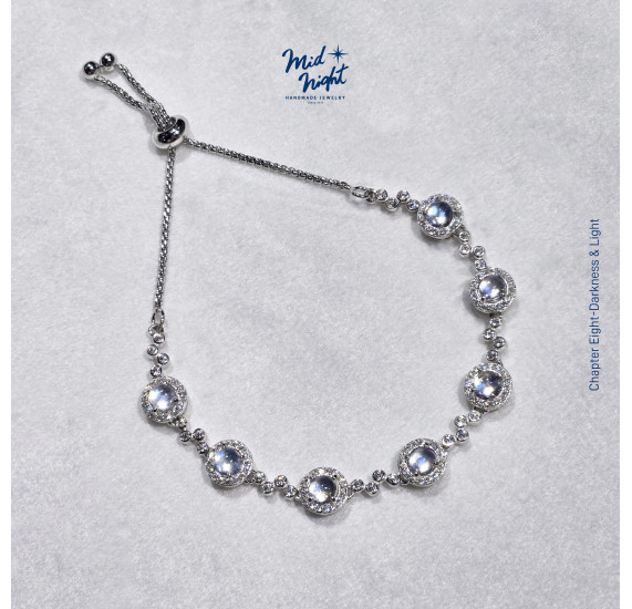 June Birthstone-Moonstone Bubble Bracelet